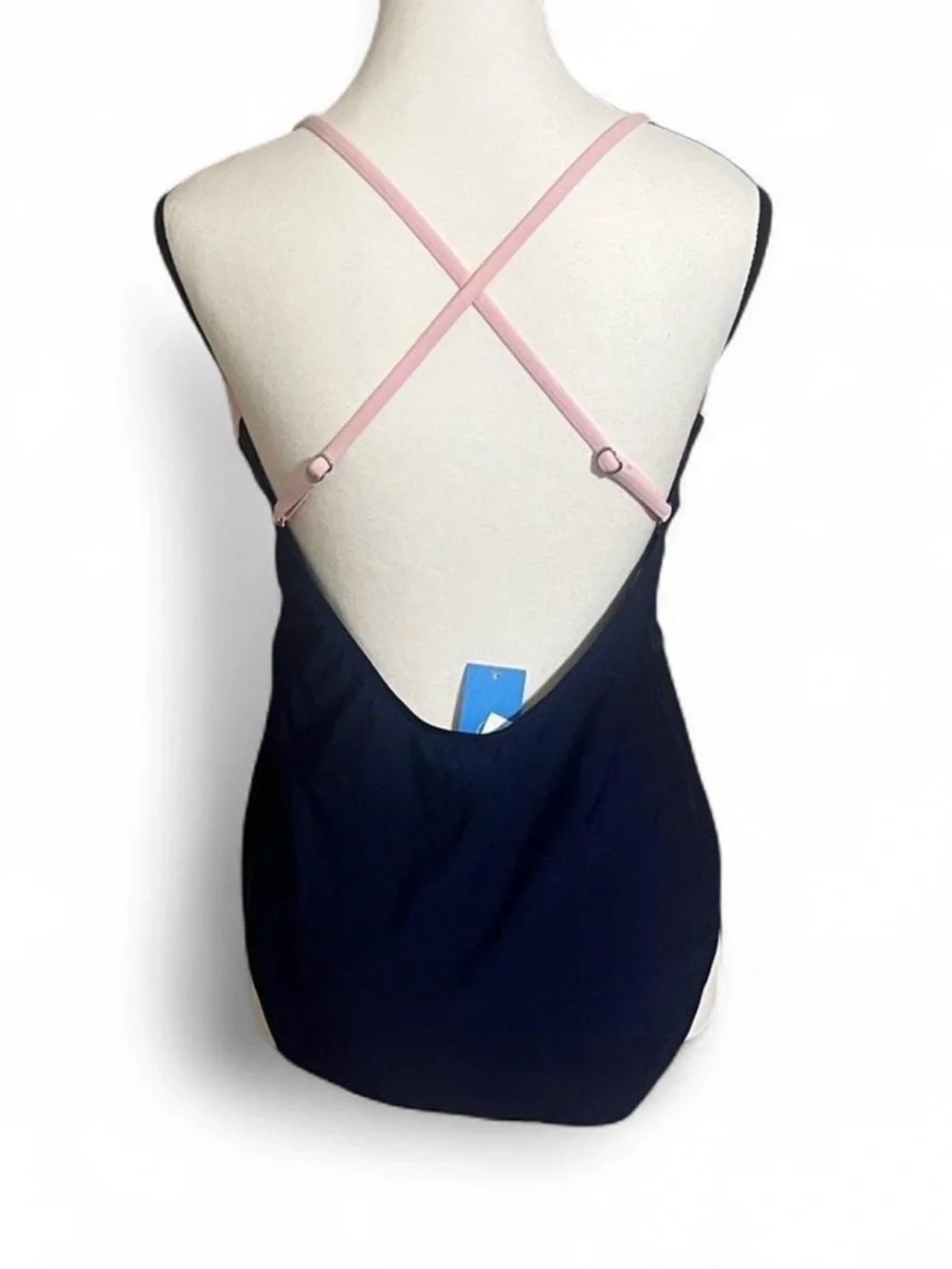 Cupshe OnePiece Swimsuit SzXL Colorblock Peach/Olive/Navy Beach/Pool/Resort Wear
